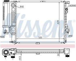Nissens 60607A - RADIADOR BMW 5 E39(95-)520 I