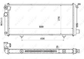 Nrf 54628 - RADIADOR ALU BRAZED PEUGEOT 205 83-