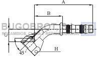 Bugobrot 6522418 - RACOR TUB. FRIGOSTAR 1/2" X8 45º