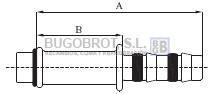 Bugobrot 6522566 - RACOR TUB. FRIGOSTAR X6 RECTO