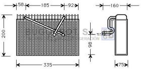Bugobrot 70OLV298 - BATERIA EVAPORADORA PARA OPEL