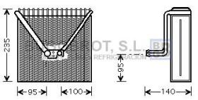 Bugobrot 70SAV011 - BATERIA EVAPORADORA PARA SEAT IBIZA