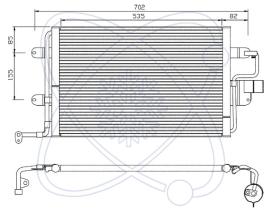 ElectroAuto 30A0018 - CONDENSADOR DE A/C PARA EQUIPO OR