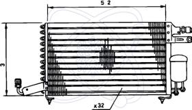 ElectroAuto 30B0002 - CONDENSADOR A/C->EQUIPO ORIGINAL VO