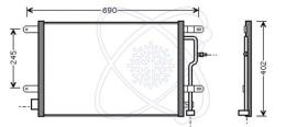 ElectroAuto 30B0050 - CONDENSADOR A/C->EQUIPO ORIGINAL AU