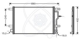 ElectroAuto 30B0051 - CONDENSADOR A/C->EQUIPO ORIGINAL AU