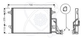 ElectroAuto 30B0055 - CONDENSADOR A/C P/EQUIPO ORIG.VW.