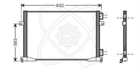 ElectroAuto 30O0040 - CONDENSADOR A/C->EQUIPO ORIGINAL NI