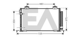 ElectroAuto 30T0049 - CONDENSADOR A/C->EQUIPO ORIGINAL TO