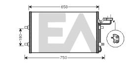 ElectroAuto 30X0026 - CONDENSADOR A/C->EQUIPO ORIGINAL VO