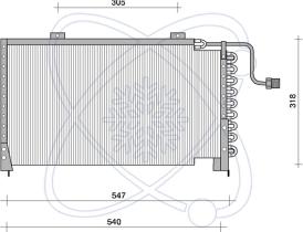 ElectroAuto 30Z0004 - CONDENSADOR A/C->EQUIPO ORIGINAL MA