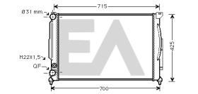 ElectroAuto 31R02030 - RADIADOR->APLICACION ORIGINAL AUDI