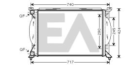 ElectroAuto 31R02036 - RADIADOR->APLICACION ORIGINAL AUDI