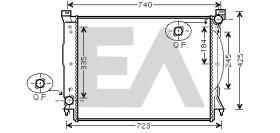 ElectroAuto 31R02097 - RADIADOR->APLICACION ORIGINAL AUDI