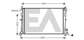 ElectroAuto 31R12025 - RADIADOR AGUA CHRYSLER