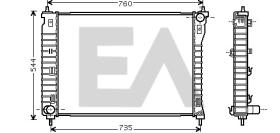 ElectroAuto 31R14004 - RADIADOR->APLICACION ORIGINAL CHEVR