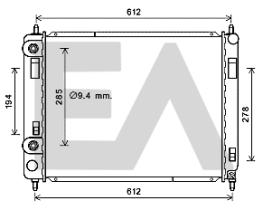 ElectroAuto 31R14009 - RADIADOR->APLICACION ORIGINAL CHEVR