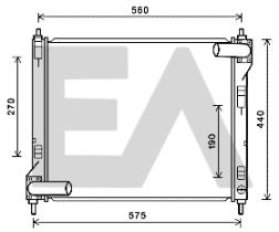 ElectroAuto 31R18135 - RADIADOR->APLICACION ORIGINAL NISSA