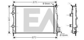 ElectroAuto 31R18136 - RADIADOR->APLICACION ORIGINAL NISSA