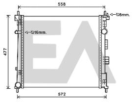 ElectroAuto 31R18148 - RADIADOR->APLICACION ORIGINAL NISSA