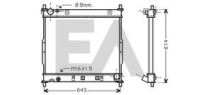 ElectroAuto 31R20046 - RADIADOR->APLICACION ORIGINAL DAEWO