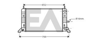 ElectroAuto 31R22042 - RADIADOR->APLICACION ORIGINAL FORD