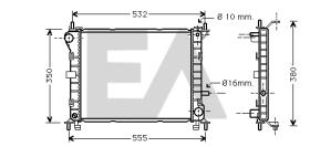 ElectroAuto 31R22073 - RADIADOR->APLICACION ORIGINAL FORD