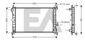 ElectroAuto 31R22074 - RADIADOR AGUA FORD