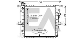 ElectroAuto 31R22096 - RADIADOR->APLICACION ORIGINAL FORD