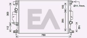 ElectroAuto 31R22104 - RADIADOR->APLICACION ORIGINAL FORD