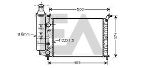 ElectroAuto 31R25055 - RADIADOR->APLICACION ORIGINAL FIAT