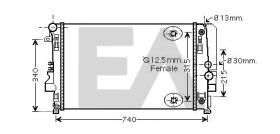 ElectroAuto 31R50182 - RADIADOR->APLICACION ORIGINAL MERCE