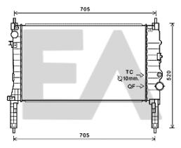 ElectroAuto 31R54137 - RADIADOR->APLICACION ORIGINAL CHEVR