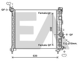 ElectroAuto 31R54141 - RADIADOR->APLICACION ORIGINAL OPEL