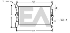 ElectroAuto 31R54146 - RADIADOR AGUA VAUXHALL