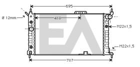 ElectroAuto 31R54156 - RADIADOR->APLICACION ORIGINAL OPEL