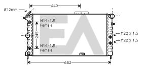 ElectroAuto 31R54157 - RADIADOR->APLICACION ORIGINAL OPEL