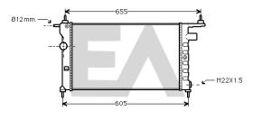 ElectroAuto 31R54159 - RADIADOR AGUA VAUXHALL