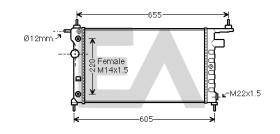 ElectroAuto 31R54160 - RADIADOR->APLICACION ORIGINAL OPEL