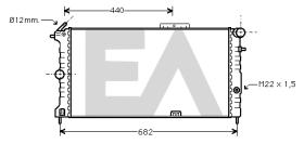 ElectroAuto 31R54162 - RADIADOR AGUA VAUXHALL