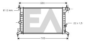 ElectroAuto 31R54176 - RADIADOR->APLICACION ORIGINAL OPEL