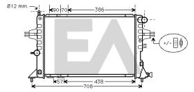 ElectroAuto 31R54180 - RADIADOR AGUA VAUXHALL