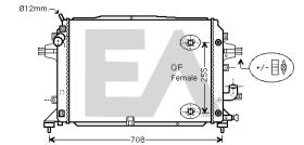 ElectroAuto 31R54221 - RADIADOR AGUA VAUXHALL