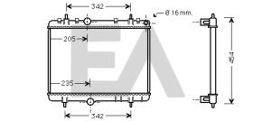 ElectroAuto 31R55045 - RADIADOR AGUA PEUGEOT