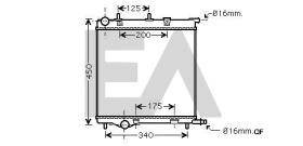 ElectroAuto 31R55050 - RADIADOR AGUA PEUGEOT
