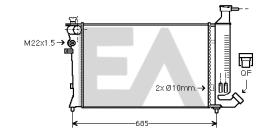 ElectroAuto 31R55075 - RADIADOR AGUA PEUGEOT