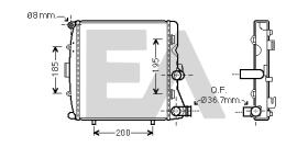 ElectroAuto 31R58014 - RADIADOR->APLICACION ORIGINAL PORSC