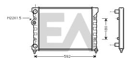 ElectroAuto 31R77018 - RADIADOR->APLICACION ORIGINAL VOLKS