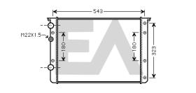 ElectroAuto 31R77057 - RADIADOR->APLICACION ORIGINAL VOLKS