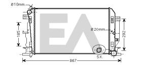 ElectroAuto 31R77058 - RADIADOR AGUA VOLKSWAGEN